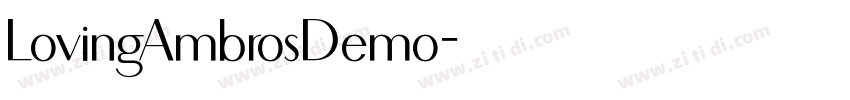 LovingAmbrosDemo字体转换