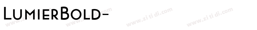 LumierBold字体转换