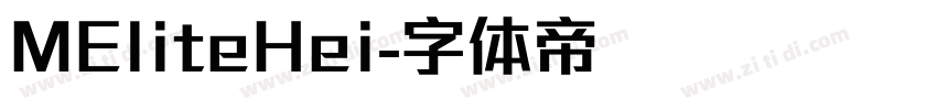 MEliteHei字体转换