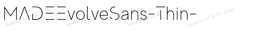 MADEEvolveSans-Thin字体转换
