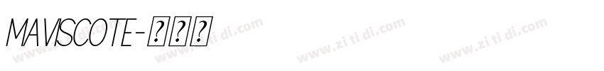 MAVISCOTE字体转换