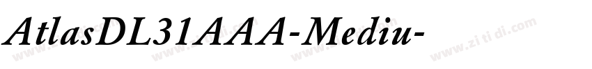 AtlasDL31AAA-Mediu字体转换