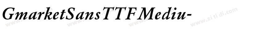 GmarketSansTTFMediu字体转换