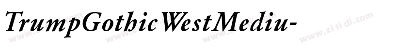 TrumpGothicWestMediu字体转换 TrumpGothicWestMediu字体转换
