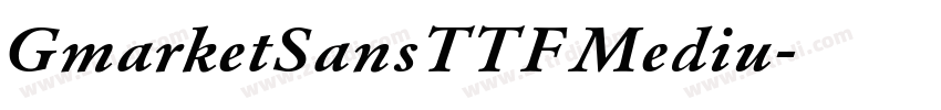 GmarketSansTTFMediu字体转换