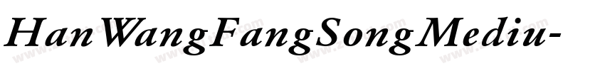 HanWangFangSongMediu字体转换