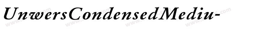 UnwersCondensedMediu字体转换