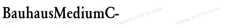 BauhausMediumC字体转换