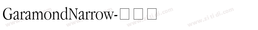 GaramondNarrow字体转换