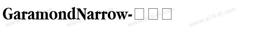 GaramondNarrow字体转换