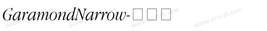 GaramondNarrow字体转换