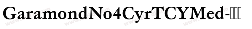 GaramondNo4CyrTCYMed字体转换