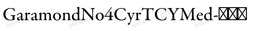 GaramondNo4CyrTCYMed字体转换