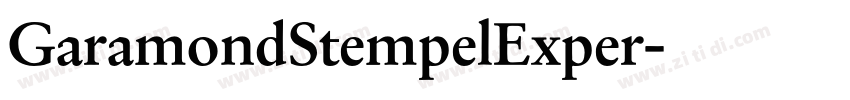 GaramondStempelExper字体转换