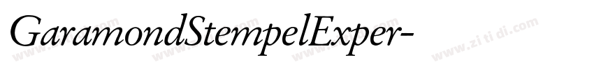 GaramondStempelExper字体转换