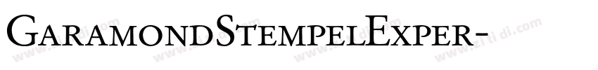 GaramondStempelExper字体转换