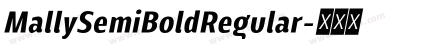 MallySemiBoldRegular字体转换