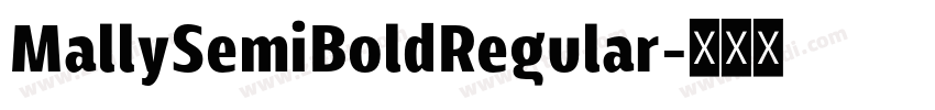 MallySemiBoldRegular字体转换