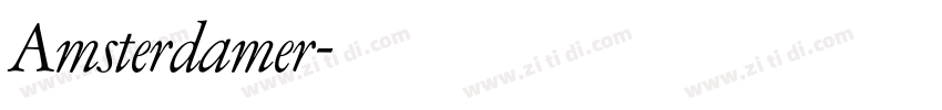 Amsterdamer字体转换
