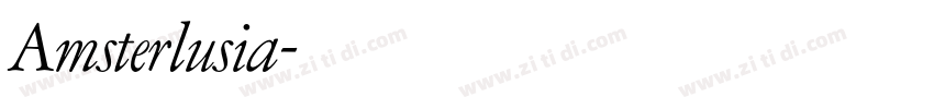Amsterlusia字体转换