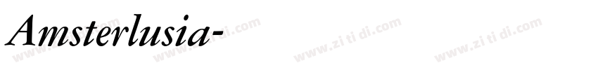 Amsterlusia字体转换