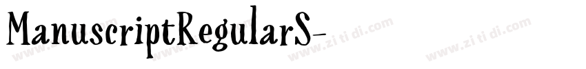 ManuscriptRegularS字体转换