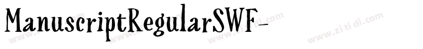 ManuscriptRegularSWF字体转换