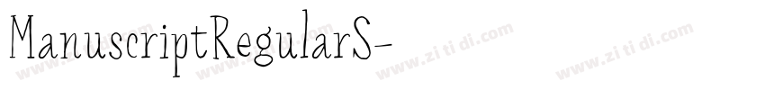 ManuscriptRegularS字体转换
