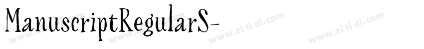 ManuscriptRegularS字体转换