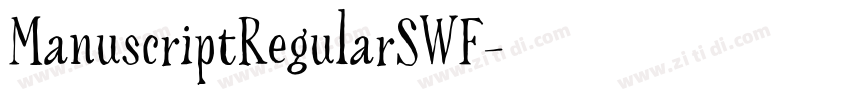 ManuscriptRegularSWF字体转换