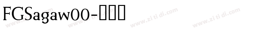 FGSagaw00字体转换