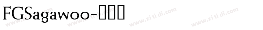 FGSagawoo字体转换