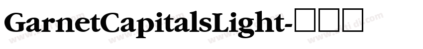 GarnetCapitalsLight字体转换