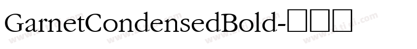 GarnetCondensedBold字体转换