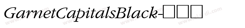 GarnetCapitalsBlack字体转换