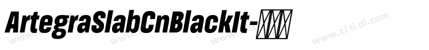 ArtegraSlabCnBlackIt字体转换