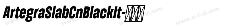 ArtegraSlabCnBlackIt字体转换