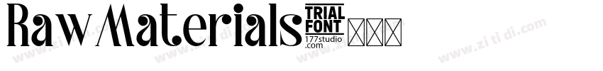 RawMaterials字体转换
