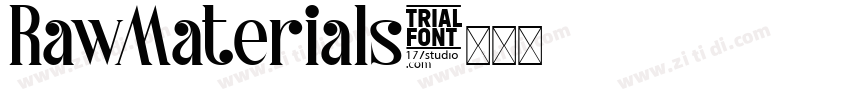 RawMaterials字体转换