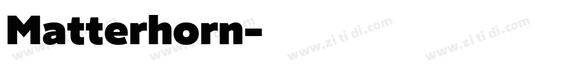 Matterhorn字体转换