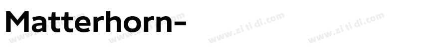 Matterhorn字体转换