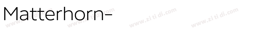 Matterhorn字体转换