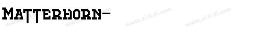 Matterhorn字体转换
