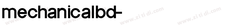 mechanicalbd字体转换