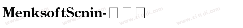 MenksoftScnin字体转换 MenksoftScnin字体转换