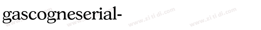 gascogneserial字体转换