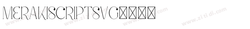 MerakiScriptSVG字体转换