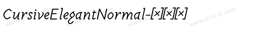 CursiveElegantNormal字体转换