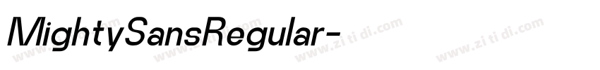 MightySansRegular字体转换