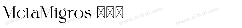 MetaMigros字体转换